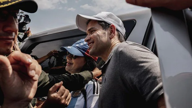 El senador Marco Rubio, este domingo en CÃºcuta (Colombia)