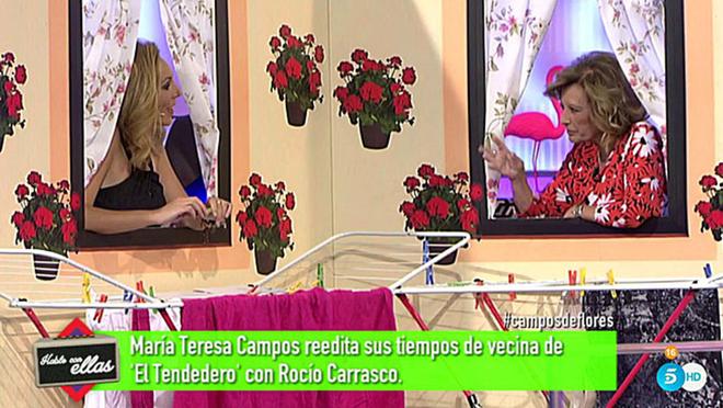 Rocío Carrasco rememorando su sección del tendedero en «Hable con ellas»