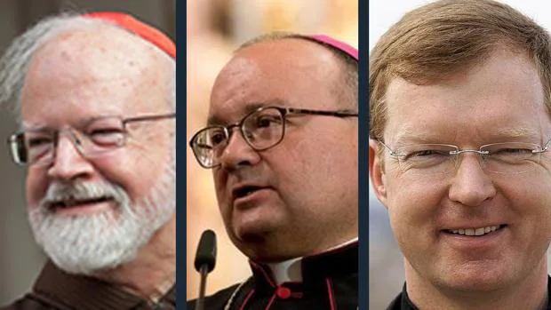 El arzobispo de Boston, Sean Oâ€™Malley, el antiguo fiscal Charles Scicluna y el psicÃ³logo jesuita Hans Zollner