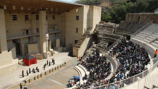 Obra de teatro clásico en el teatro Romano de Sagunto, en 2009