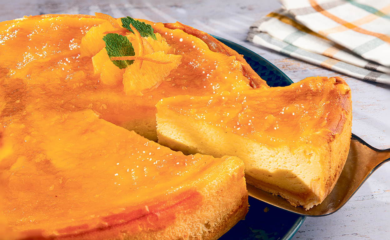 Tarta de queso y naranja 